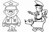 Coloring Police Pages Cop Security Guard Drawing Color Officer Kids Badge Enforcement Law Dog Uniform Station Print Girl Printable Getdrawings sketch template