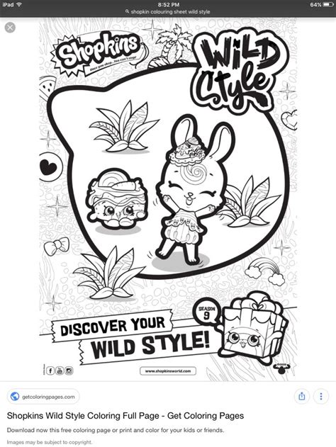 coloring page  shopkins wild style