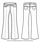 Jeans Drawing Technical Sketch Template sketch template