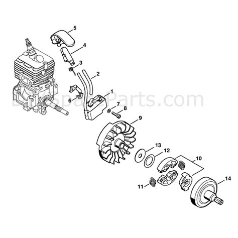 stihl km  rc   engine km  rc   parts diagram ignition system