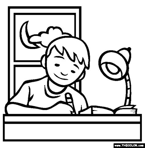 homework coloring page  homework  coloring coloring pages