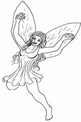 Fairy Coloring Pages Fairies Girl Drawing Printable Print Easy Kids Pixie Draw Hollow Fantasy Sketch sketch template