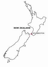 Map Zealand Coloring Zelanda Nuova sketch template