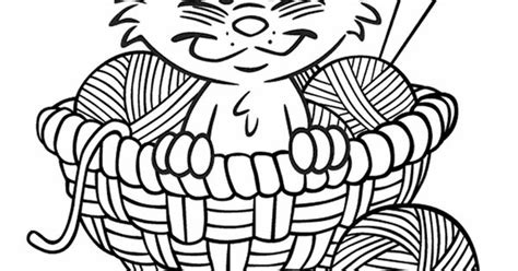 cartoon coloring pages kitten  yarn yarns yarn colors