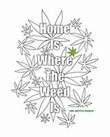 Coloring Weed Pages Adult Printable Marijuana Where Book Plant Leaf Cannabis Adults Artful Maker Books Sheets Color Etsy Words Mandala sketch template