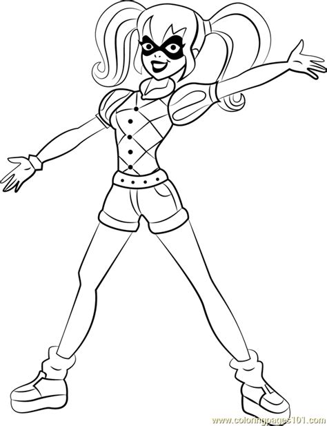 harley quinn superhero girls coloring pages coloring pages
