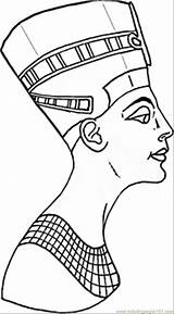Nefertiti Egypt Coloring Pages Egyptian Drawing Printable Pharaoh Queen Countries Egyption Color Getdrawings Online Pharaohs sketch template