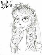 Bride Corpse Coloring Pages Burton Tim Halloween Emily Colouring Drawings Sketches Kunst Book Deviantart Outline Adult Desenhos Drawing Christmas Sketch sketch template