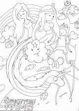 Coloring Adventure Time Pages Kids Printable Cartoon Letscolorit Print Book Color sketch template