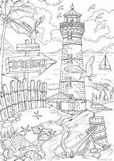 Beach Coloring Adult Printable Pages Adults Favoreads Book Summer Sheets Imprimer Kids Ocean Club Shape Books Color Ausmalbilder Coloriage Grayscale sketch template