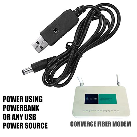usb power adaptor adapter cable  converge fiber wifi modems router