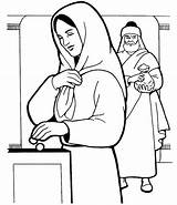 Widows Mite Widow Religiocando Obolo Vedova Preschool Testamento Xls Parabole Lessons Helps Viuda Luke sketch template