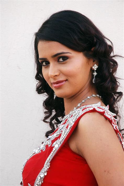 meenakshi dixit hot in red saree latest tamil actress