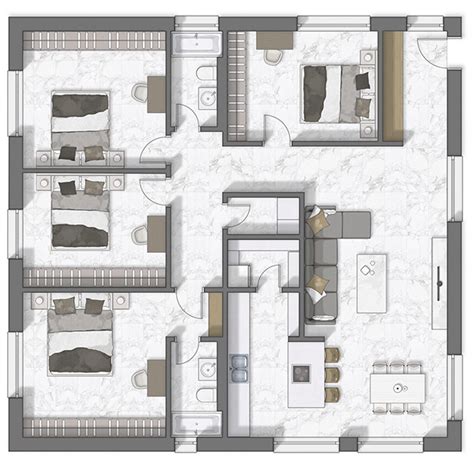 floor plan  rendering  suisse  behance