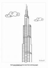 Skyscraper Kidadl sketch template