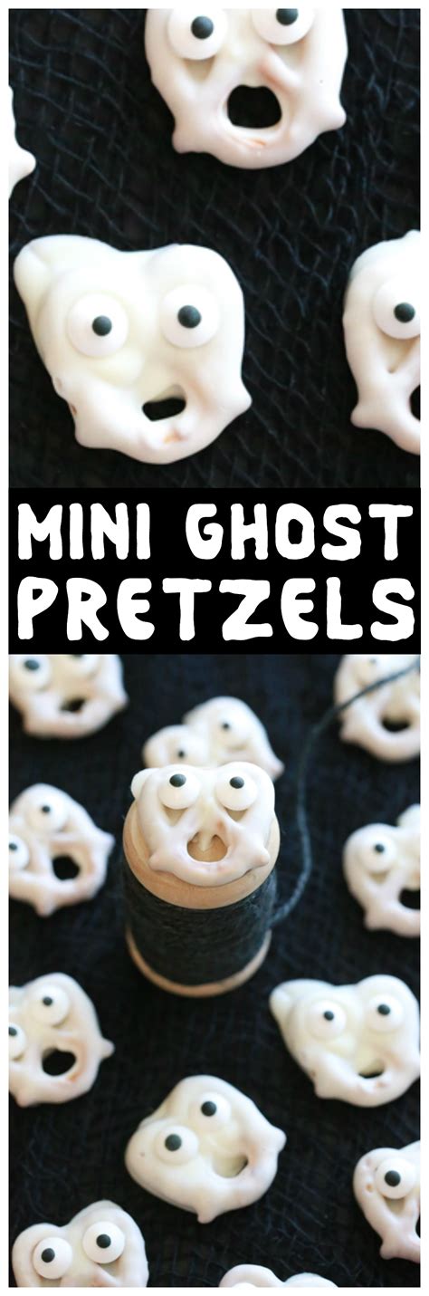 mini ghost pretzels  spooky halloween treat simply  mommy