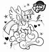 Twilight Sparkle Pony Little Coloring Pages Princess Celestia sketch template