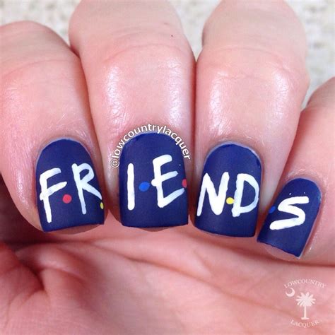 friends nails  atlowcountrylacquer friends tv show friends nail art