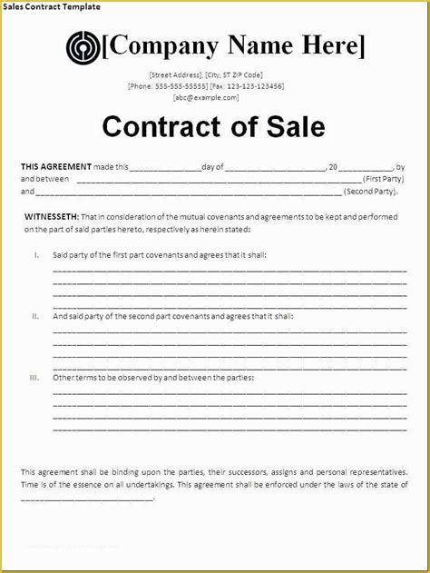 business sale agreement template    small business