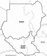 Sudan Blank Map sketch template