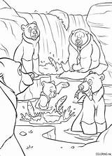 Coloring Pages Bear Brother Fishing sketch template