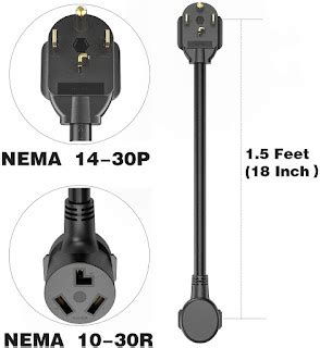 kohree  ft dryer adapter  prong   prong dryer outlet plug power cord adapter