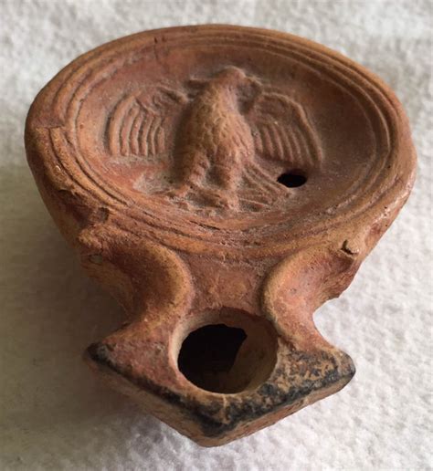 romeins aardewerk olielamp met adelaar  cm catawiki