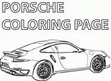 Coloring Porsche Pages Template sketch template