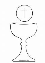 Chalice Communion Coloring First Template Templates Printable Pages Banner Printables Sketch Para Comunione Host Da Sketchite Prima Holy Primeira Symbols sketch template