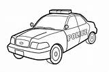 Police Pages Colouring Color Coloring Clipart Cars Clip Az Library sketch template