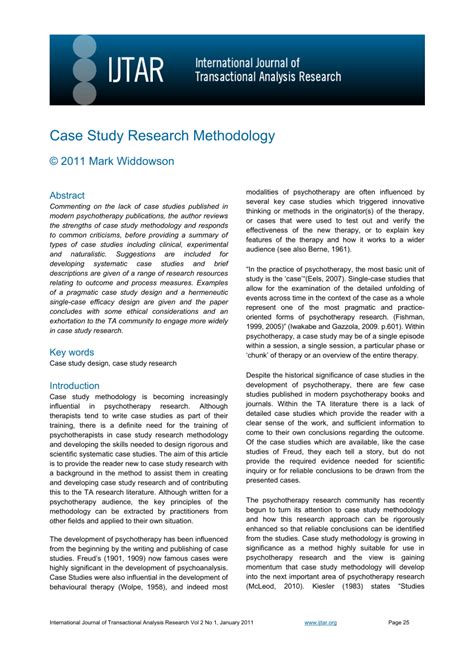 case study research methodology
