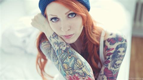 Tattooed Redhead Wallpaper Girls Hd Wallpaper 2560x1440 Hd
