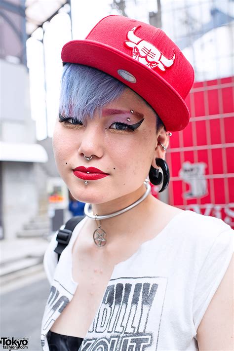 marina s choker and face piercings tokyo fashion news
