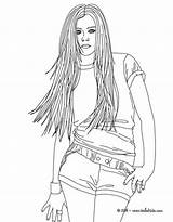 Lavigne Ausmalen Beroemdheden Hellokids Animaatjes Drucken sketch template
