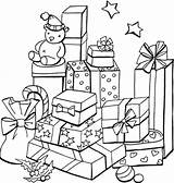 Coloring Present Pages Christmas Popular sketch template