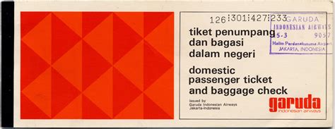 ticket garuda indonesian airways indonesian paper boy tempoe doeloe