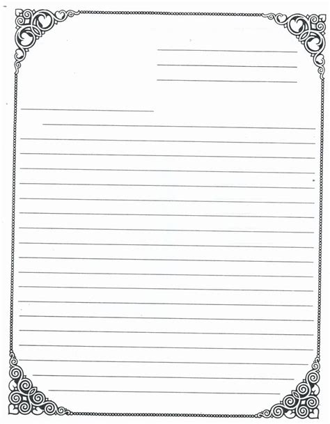 letter writing paper template inspirational lined paper  kids