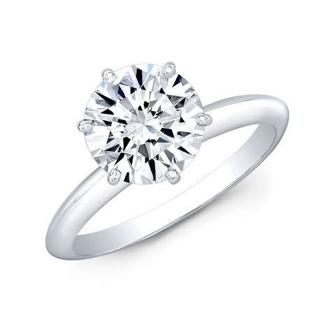 ct  cut natural diamond classic  prong knife edge solitaire engagement ring gia
