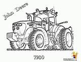 Coloring John Deere Pages Tractor Related sketch template