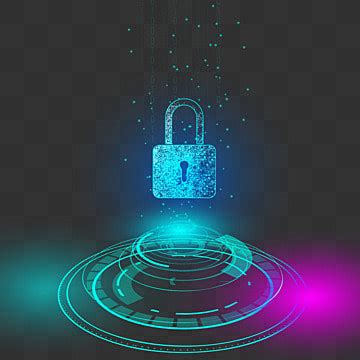 security lock vector art png security lock blue light effect security
