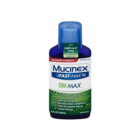 buy maximum strength mucinex fast max dm max liquid  fl oz controls cough relieves chest