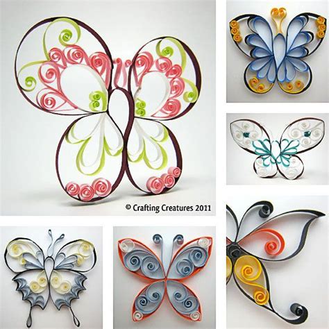 printable quilling patterns designs quilled butterfly pattern