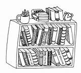Bookshelf Drawing Bookcase Book Drawn Pencil Drawings Advaita Paintingvalley Color sketch template