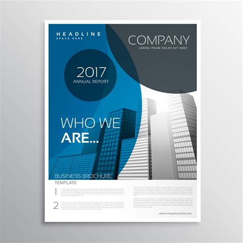 blue business brochure cover page template design  curve sha