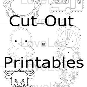 printable coloring cutouts simple  easy  pages   files family