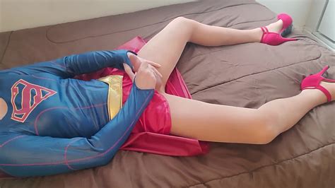 Crossdresser Jerking Off In Supergirl Cosplay Rishen P