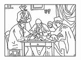 Cezanne Coloring Players Card Paul Kids Pages Color Print Getcolorings sketch template
