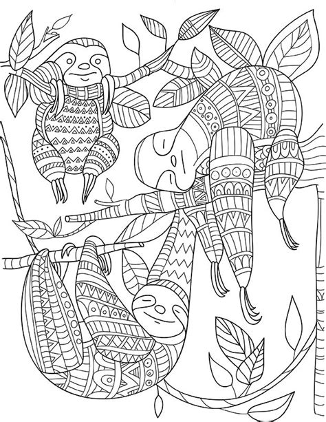sloth zentangle camping coloring pages insect coloring pages sports