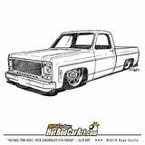 Chevy C10 Clip Trucks Truck Drawing Chevrolet Classic 1979 Drawings Pickup Squarebody Coloring Pages Old Car Illustration Cars K10 Paint sketch template