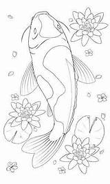 Koi Drawings Fisch Easy Pez Carpe Carp Fische Bordar Malvorlage Carpa Umriss Fisk Kunst Tatuajesgeniales Printable Psdeluxe Zeichnen Colouring Haku sketch template